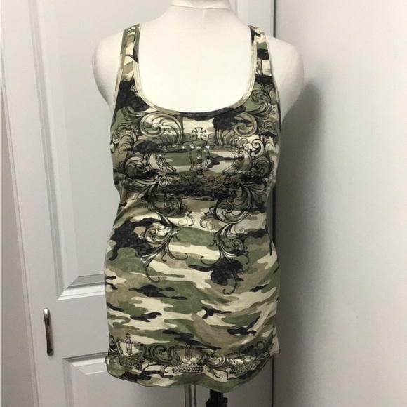 La Mamba Juniors Camo Cross and Crowns with Glitter Graphic Tank - Picture 11 of 15
